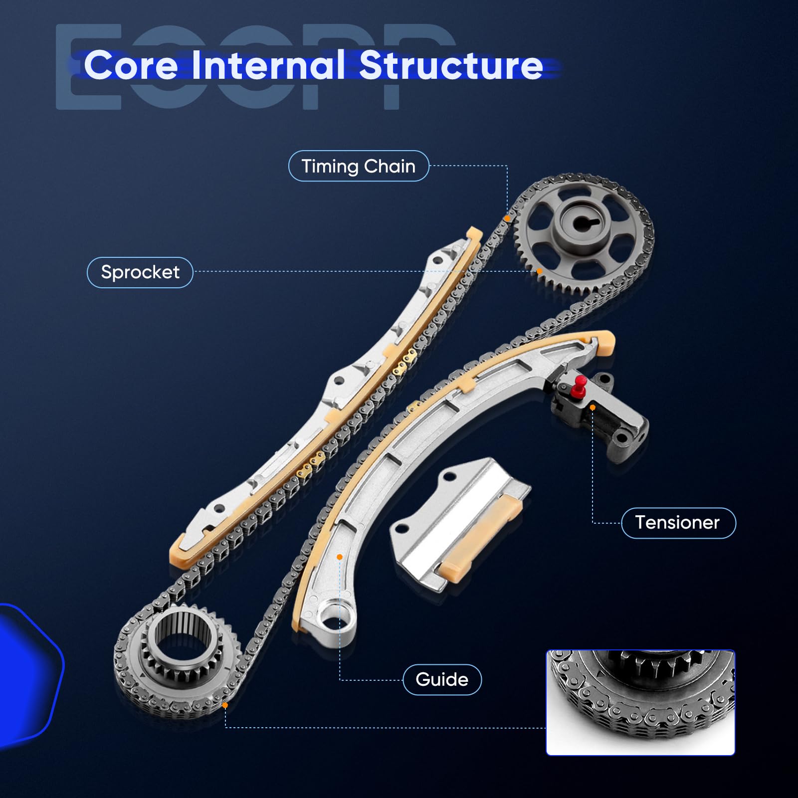 ホンダ アコード CR-V タイミングチェーン 180L Amazon.com: ECCPP Timing Chain Kit fits for Honda Accord, 2002
